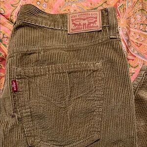 Levi's Olive Corduroy Pants